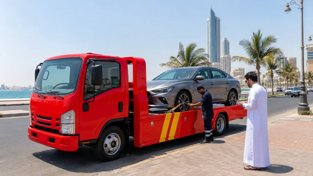 خدمة سطحة هيدروليك جدة الرياض لنقل السيارات المعطلة والفاخرة والجديدة بسرعة وأمان إلى جميع مدن المملكة